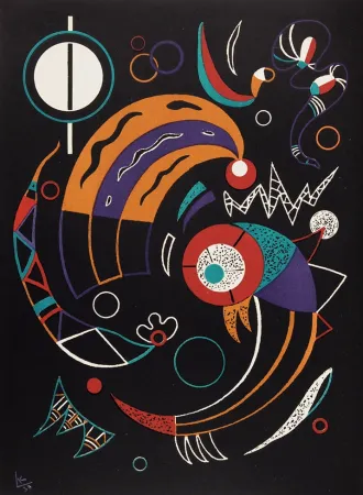 Litografía Kandinsky - Comètes