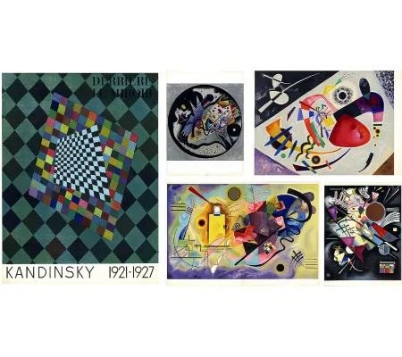 Libro Ilustrado Kandinsky - DERRIÈRE LE MIROIR N° 118. KANDINSKY 1921-1927 avec 5 lithographies en couleurs (1960)