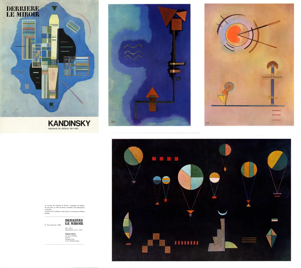 Libro Ilustrado Kandinsky - Derrière le Miroir n° 154. KANDINSKY, Bauhaus de Dessau (1927-1933) (1965).