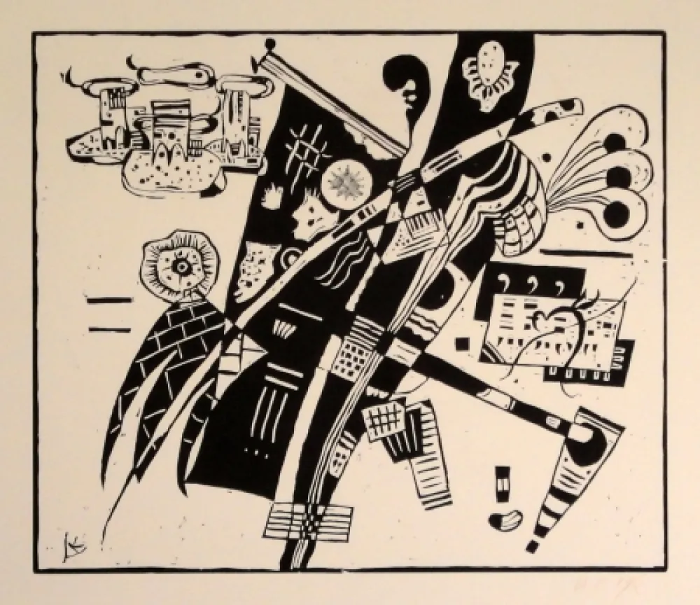 Grabado En Madera Kandinsky - (Holzschnitt um 1935)