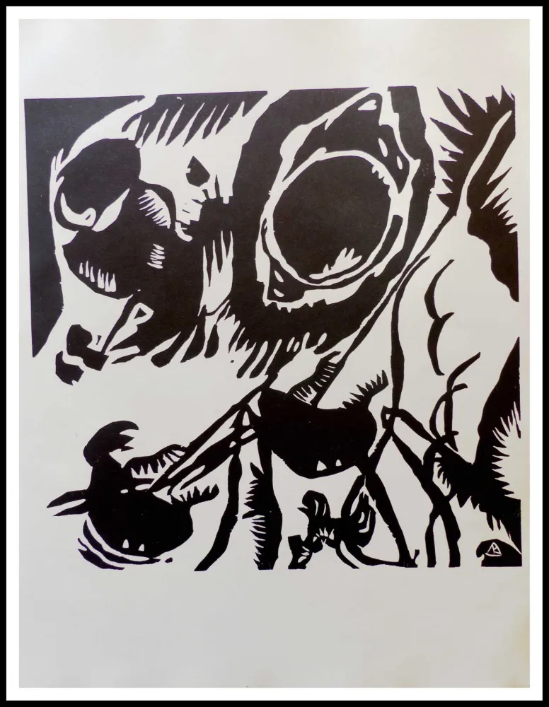 Grabado En Madera Kandinsky - MOTIV AUS IMPROVISATION - Jardin de l'amour