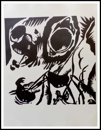 Grabado En Madera Kandinsky - MOTIV AUS IMPROVISATION - Jardin de l'amour