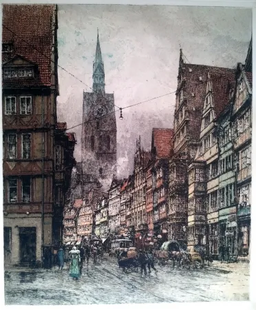 Grabado Kasimir - HANNOVER, DIE SCHMIEDESTRASSE
