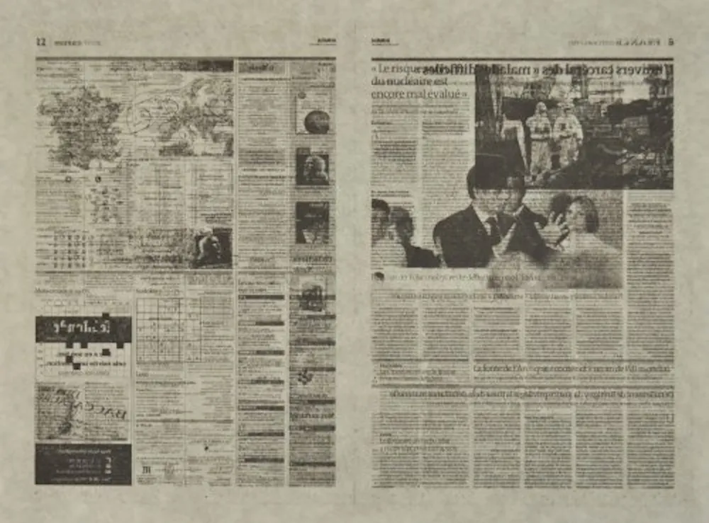 Litografía Kassay - Untitled 5/7 (Le Monde)