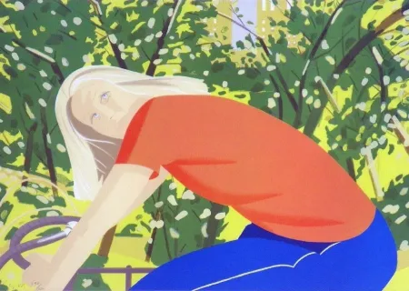 Litografía Katz -  Bicycle Rider