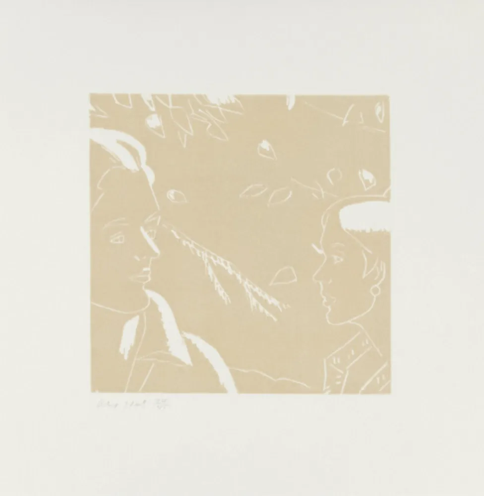 Grabado En Madera Katz - Rackstraw and Peggy (from a Tremor in the Morning)