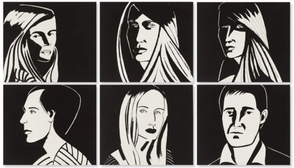 Aguatinta Katz - Six Portraits (Aquatint)