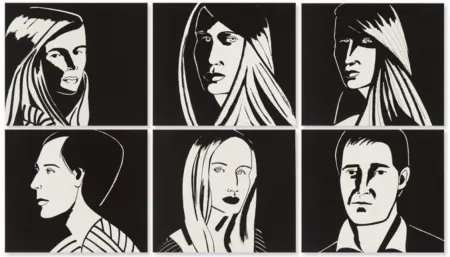 Aguatinta Katz - Six Portraits (Aquatint)
