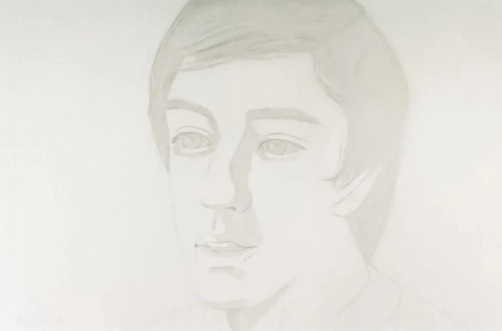 Aguafuerte Y Aguatinta Katz - Vincent with Open Mouth