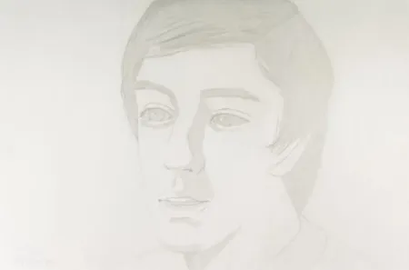 Aguafuerte Y Aguatinta Katz - Vincent with Open Mouth