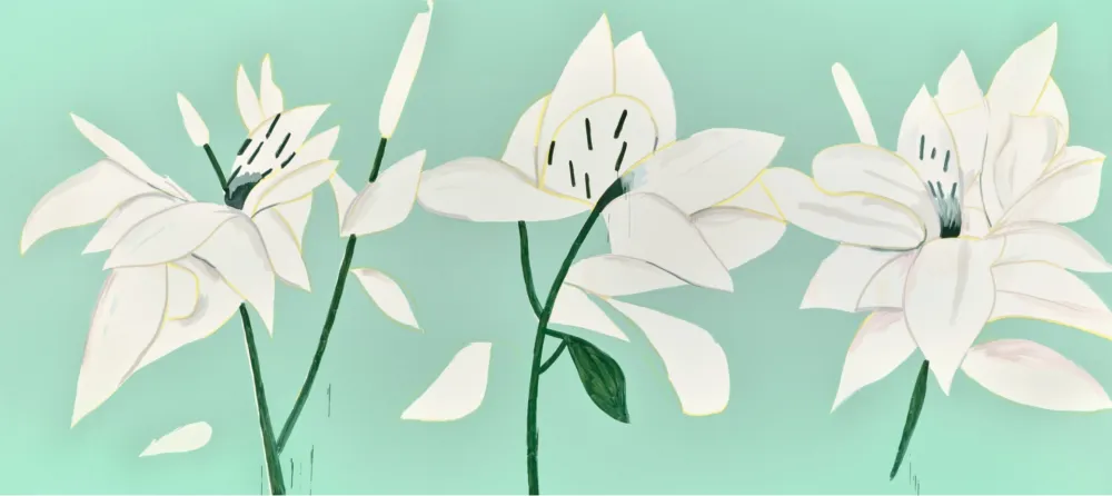 Serigrafía Katz - White Lilies 6