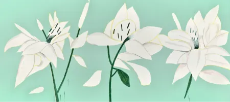 Serigrafía Katz - White Lilies 6