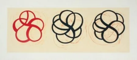 Litografía Kauffman - Red, Black, Black