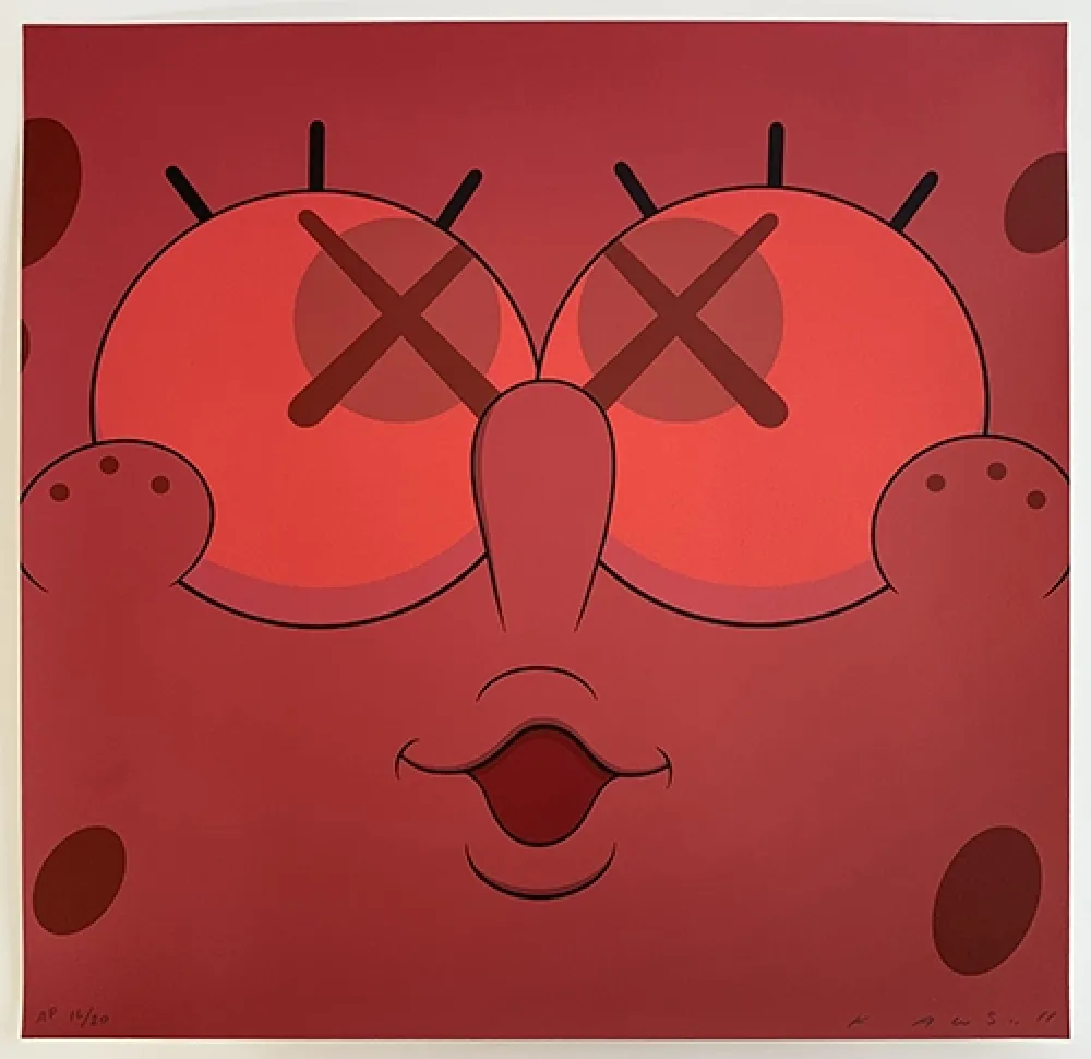 Serigrafía Kaws - Kawsbob Red