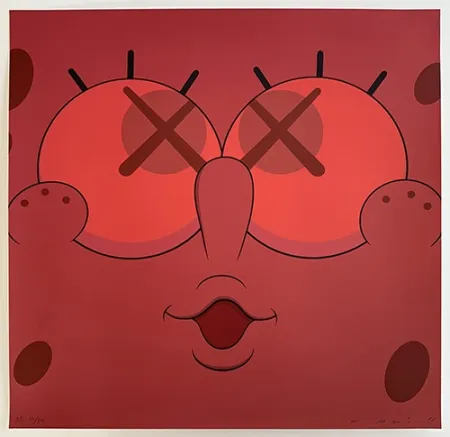 Serigrafía Kaws - Kawsbob Red