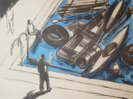 Litografía Kcho - Regresa vida mia que te espero 2