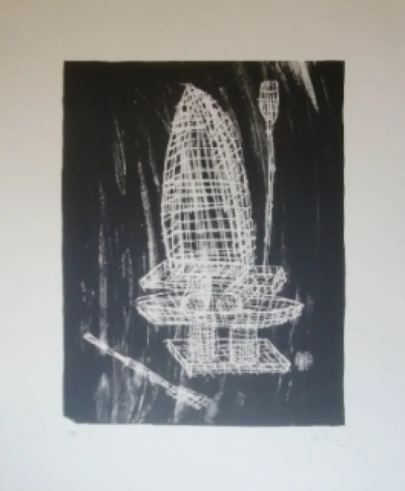 Litografía Kcho - Sans titre