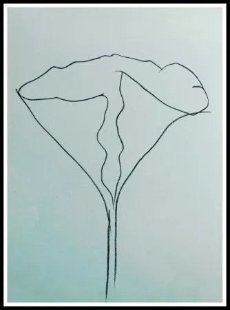 Litografía Kelly - COMPOSITION AU LOTUS