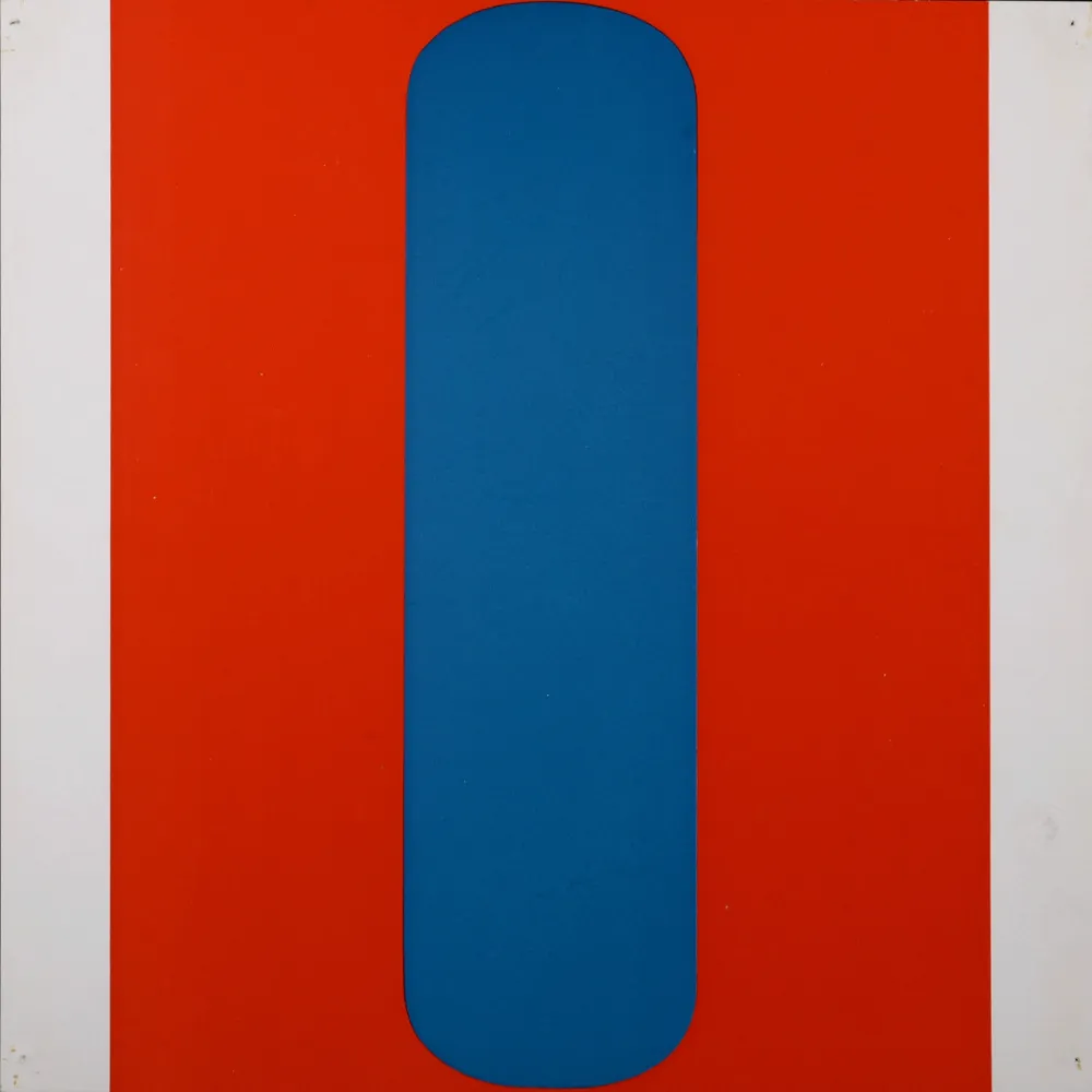 Serigrafía Kelly - Red-Blue, 1967 - Very scarce!
