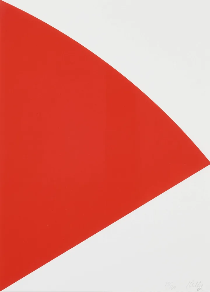 Litografía Kelly - Red Curve (For Joel)