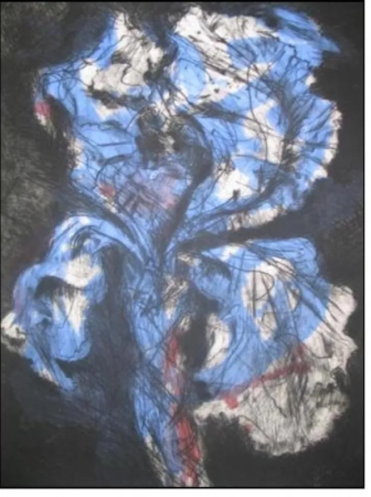 Grabado Kentridge - Black Iris