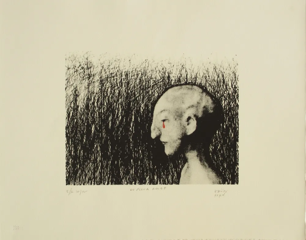 Litografía Kern - Le pleur rouge