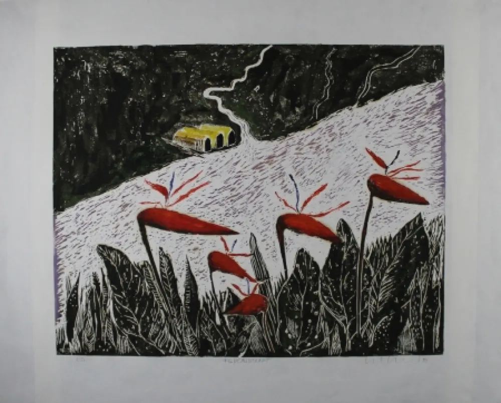 Aguafuerte Y Aguatinta Kettel - Flusslandschaft / River Landscape