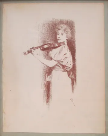 Litografía Khnopff - The Violinist