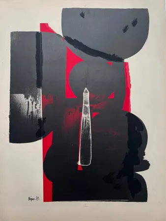 Litografía Kijno - Composition