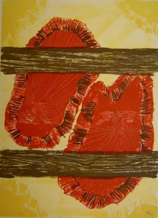 Litografía Kirkeby - Erosion 2