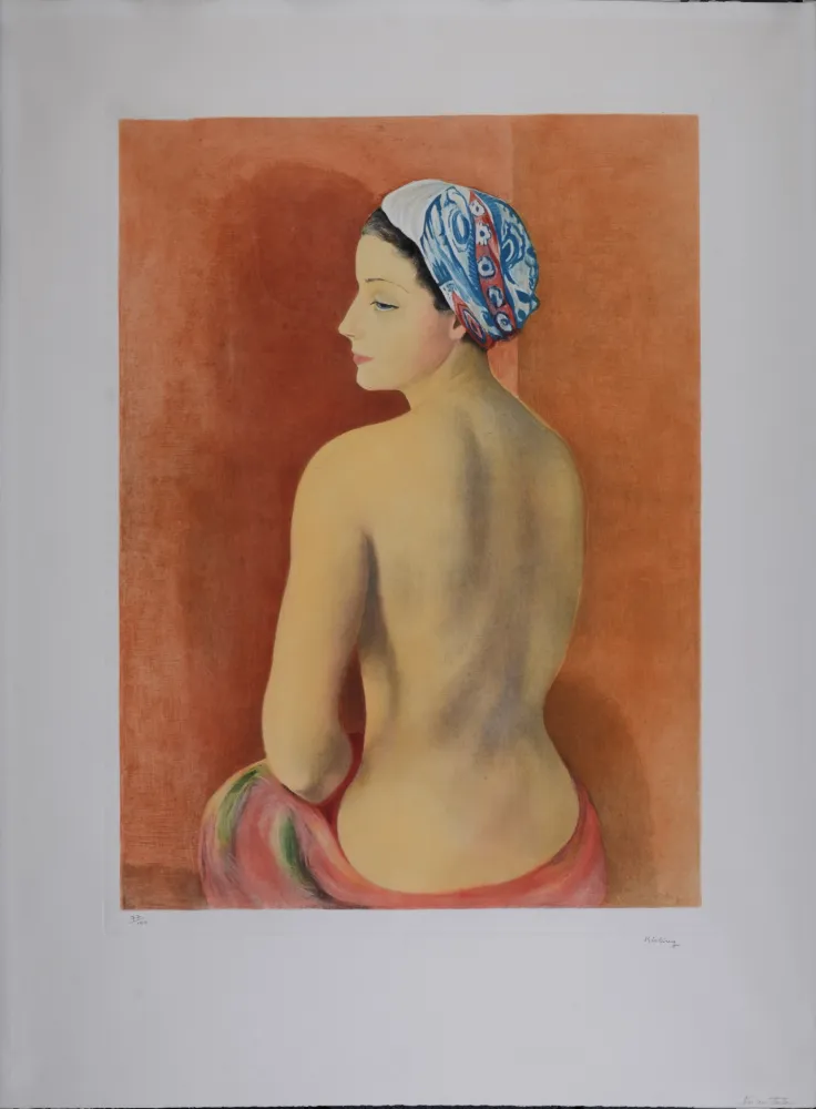 Aguatinta Kisling - Nu au Turban 