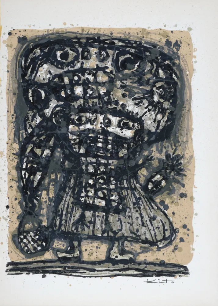 Litografía Kito - Enfant, 1964