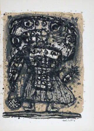 Litografía Kito - Enfant, 1964