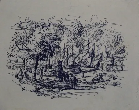 Litografía Kitzel - Port
