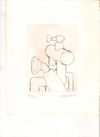 Grabado Klapheck - BAGNO