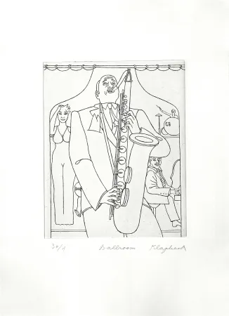 Grabado Klapheck - Ballroom