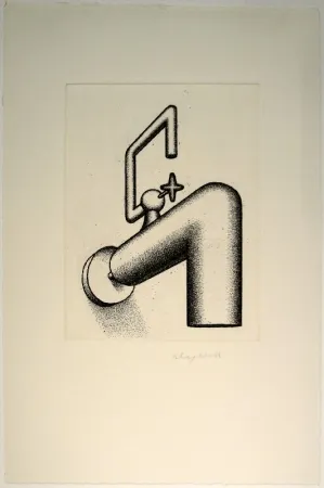 Grabado Klapheck - Die selbstsichere