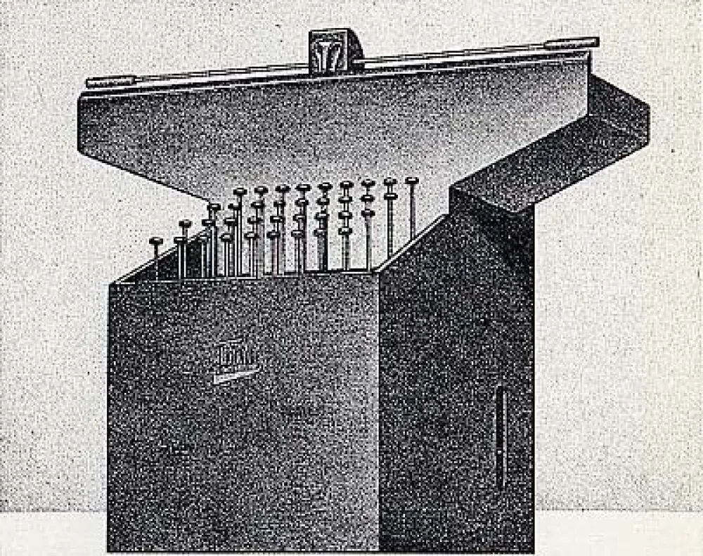 Grabado Klapheck - Père maternel (Le)