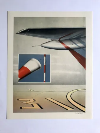 Litografía Klasen - Ensembles aéroportuaires (L'Air III)