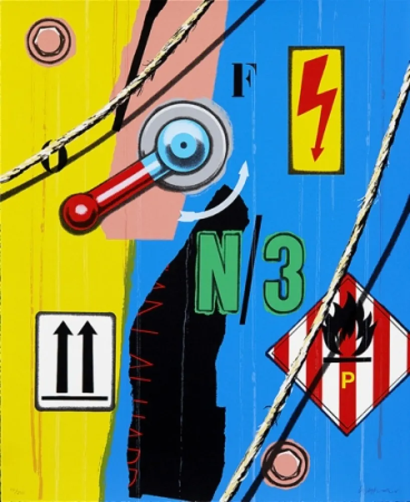 Serigrafía Klasen - Haute tension flèches N/3