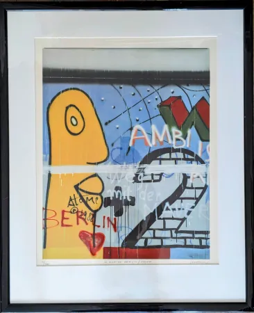 Litografía Klasen - Peter Klasen  - The Berlin Wall / Le Mur de Berlin / Atome (circa 1980), Hand-Signed Original Lithograph