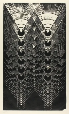 Linograbado Klien,  - Light in Glass II