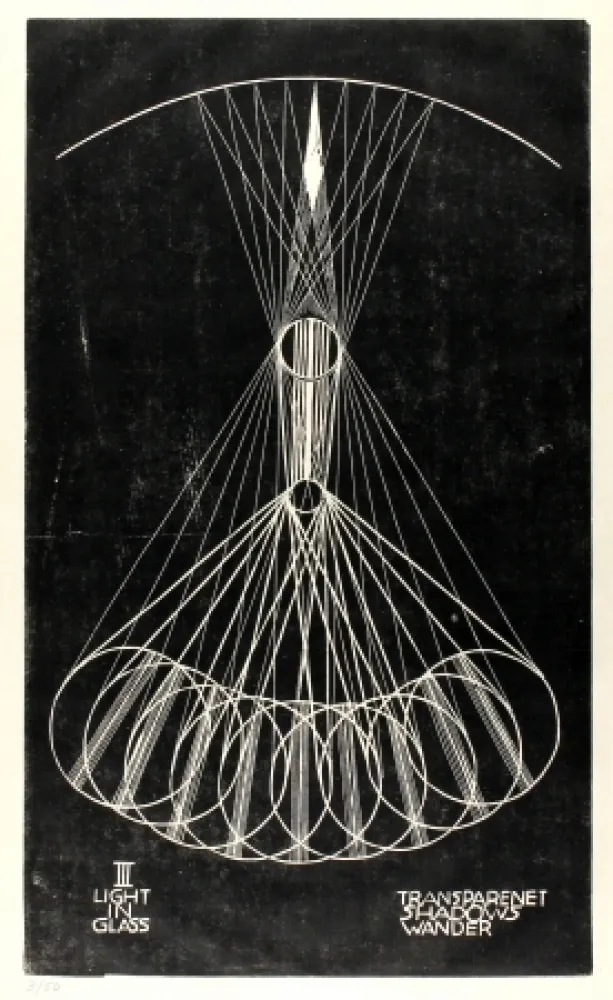 Linograbado Klien,  - Light in Glass III