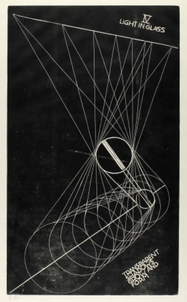 Linograbado Klien,  - Light in Glass IV
