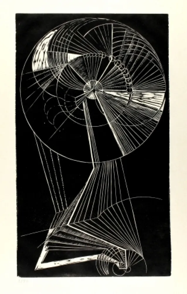 Linograbado Klien,  - Mensch in Bewegung (Moving Person)