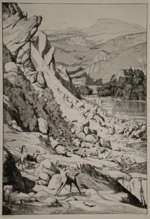 Aguafuerte Y Aguatinta Klinger - Bergsturz