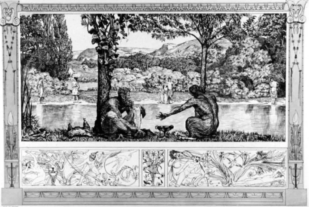 Aguafuerte Y Aguatinta Klinger - Narciso ed Eco 1