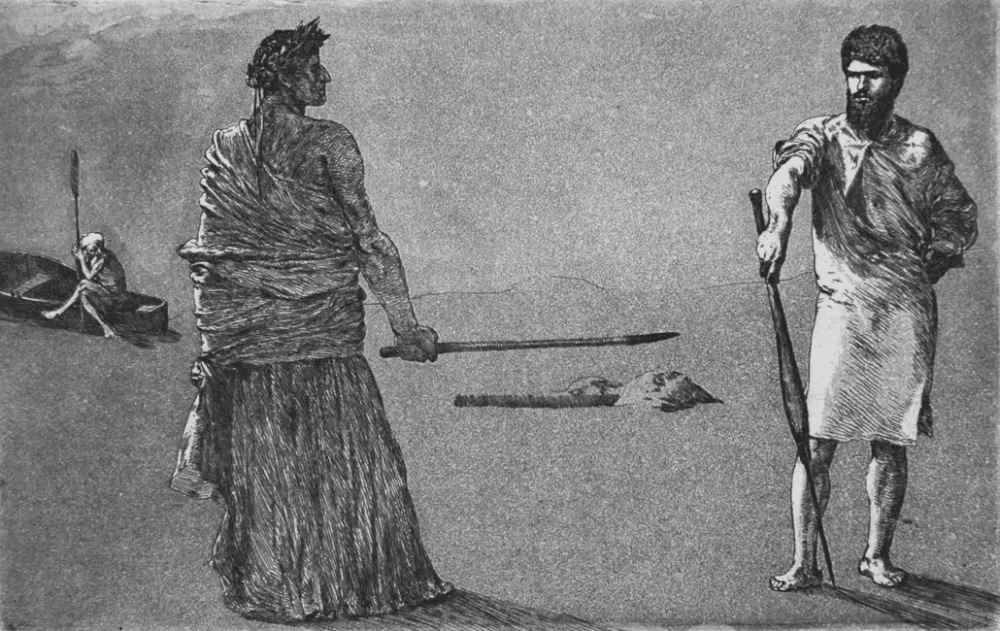 Aguafuerte Y Aguatinta Klinger - Satira (Conclusione)