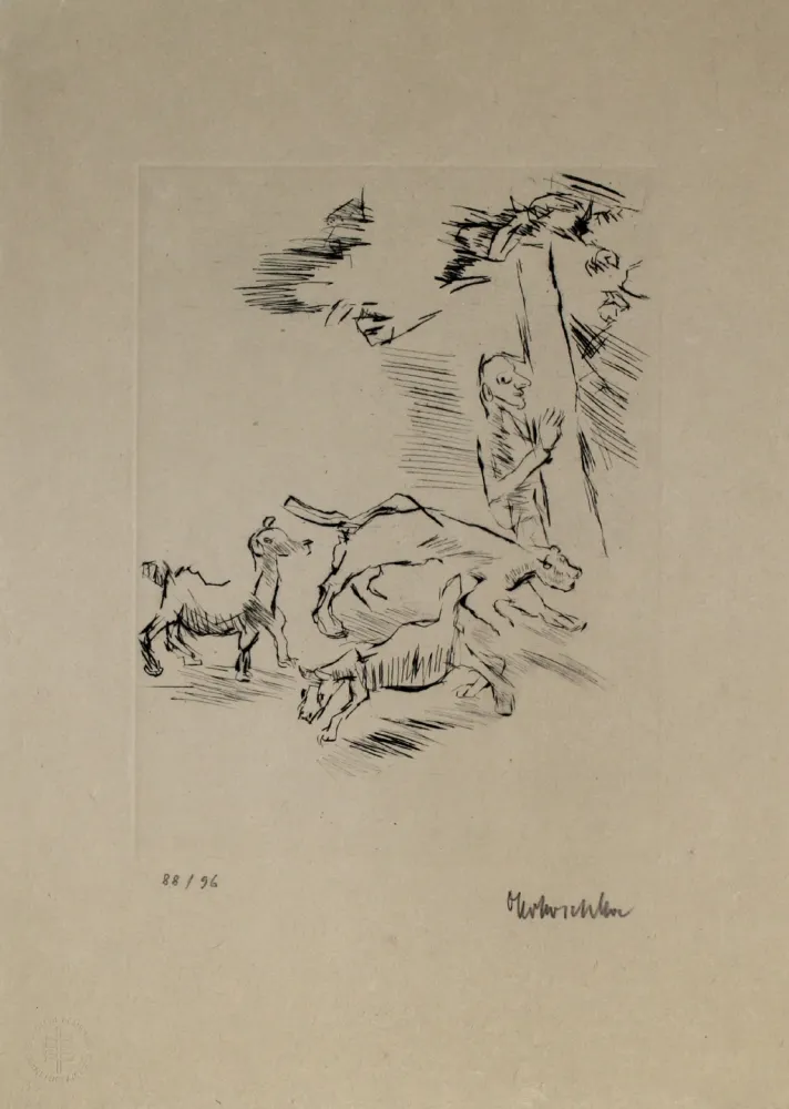 Grabado Kokoschka - Der Beobachter