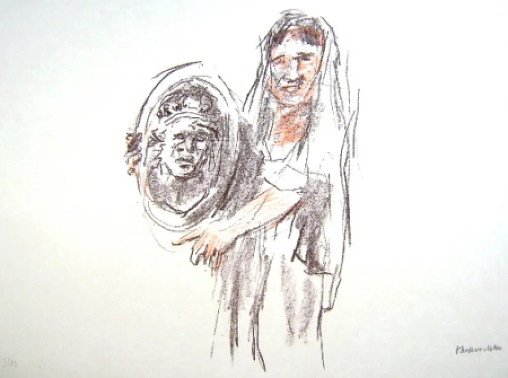 Litografía Kokoschka - Le Bal Masqué